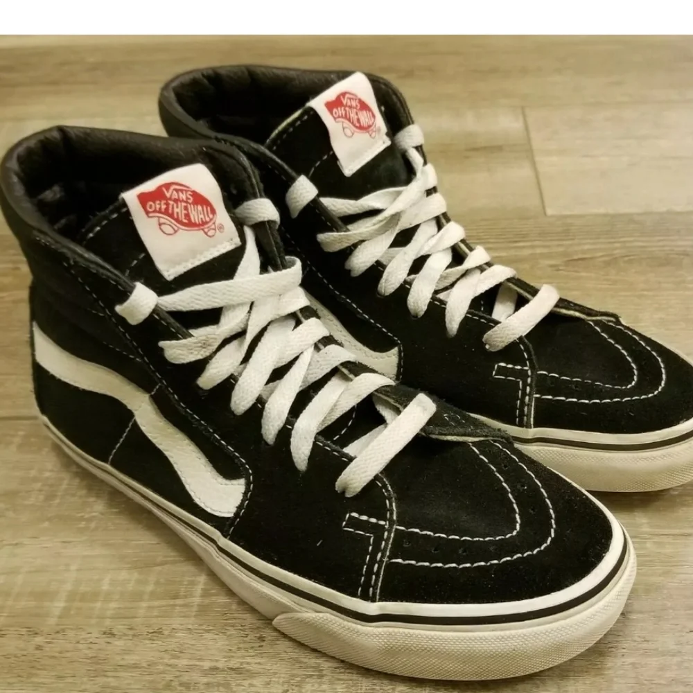 Vans Old School Off The Wall High-Top Skateboard Sneakers Black & White Sz 6